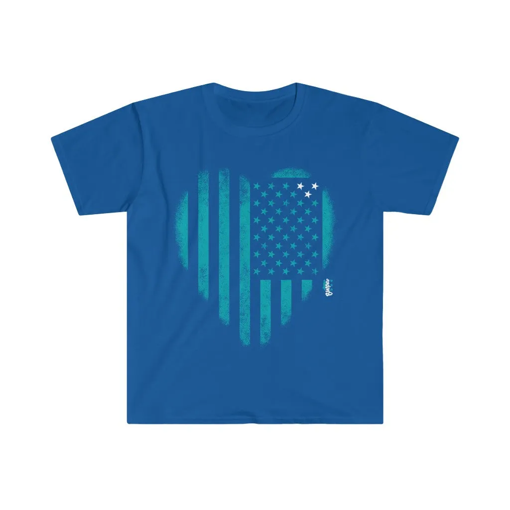 Heart My American Flag - Men's Fitted Workout T Shirt