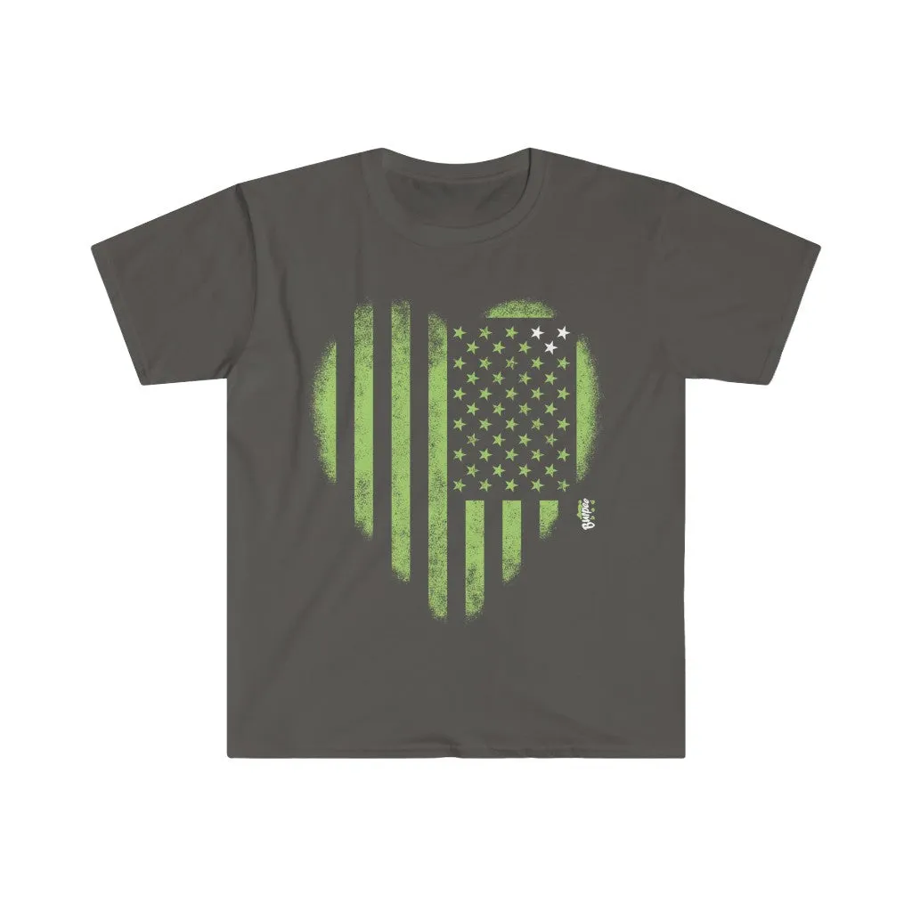 Heart My American Flag - Men's Fitted Workout T Shirt