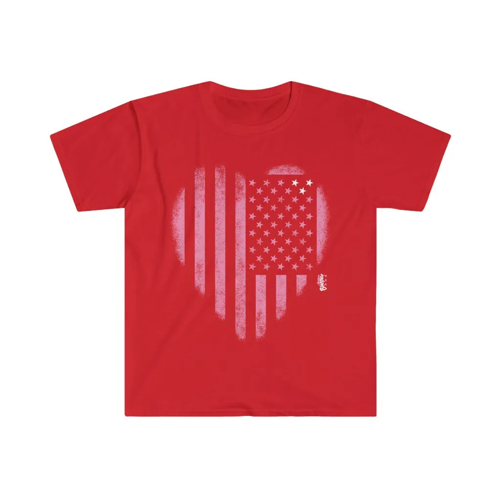 Heart My American Flag - Men's Fitted Workout T Shirt