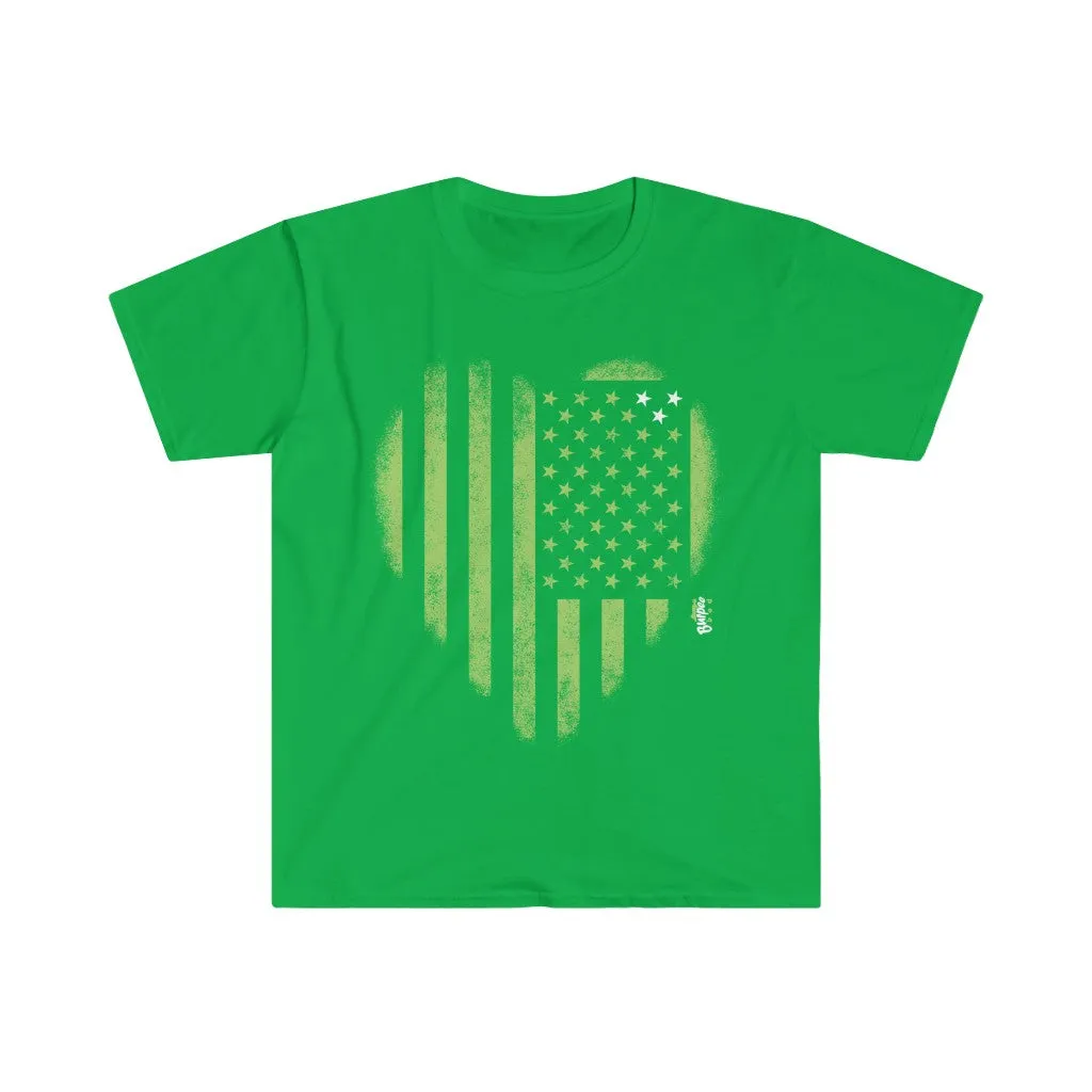 Heart My American Flag - Men's Fitted Workout T Shirt