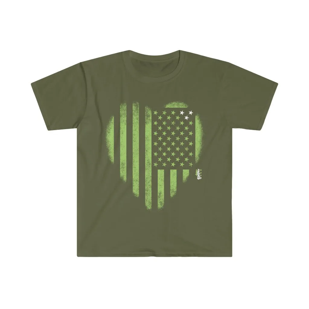 Heart My American Flag - Men's Fitted Workout T Shirt