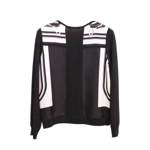 Hermes Brides de Gala Cashmere Wool Silk Sweater Top US 6 to 8 Stunning