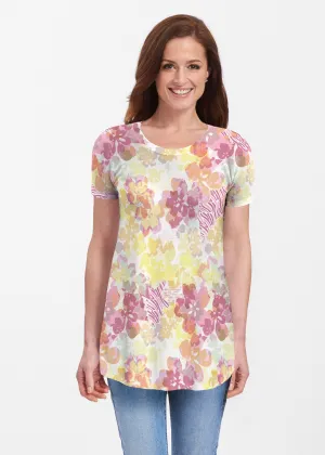 Hollyhocks (8070) ~ Short Sleeve Butterknit tunic