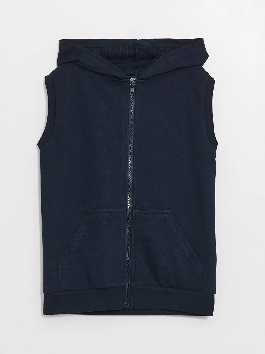 Hooded Basic Boys Zippered Vest