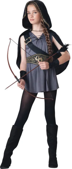 Hooded Child Huntress Large  Costume