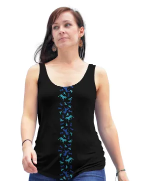 Horse Side Stripe Racerback Tank Top