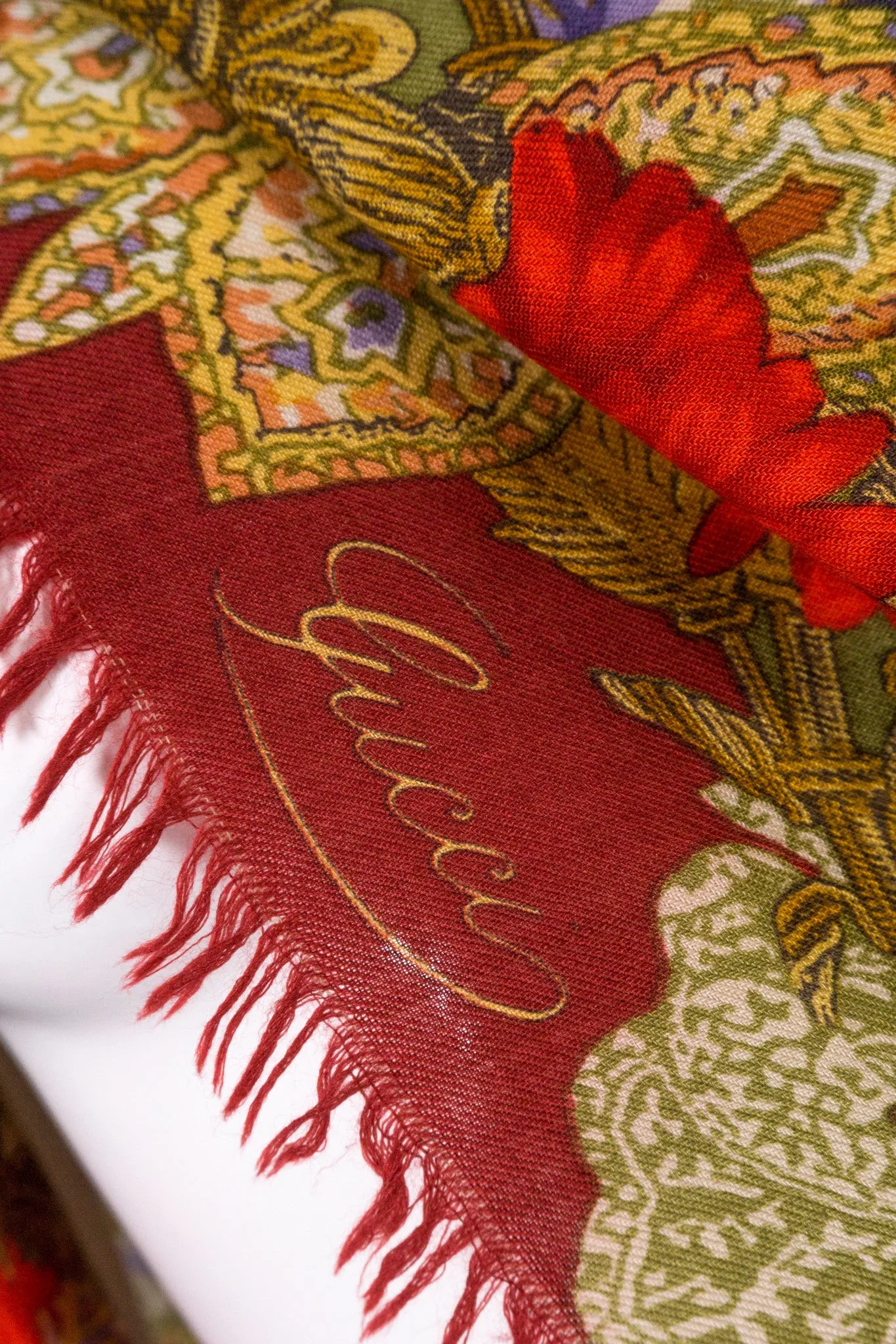 Horsebit & Gerbera Oversized Scarf
