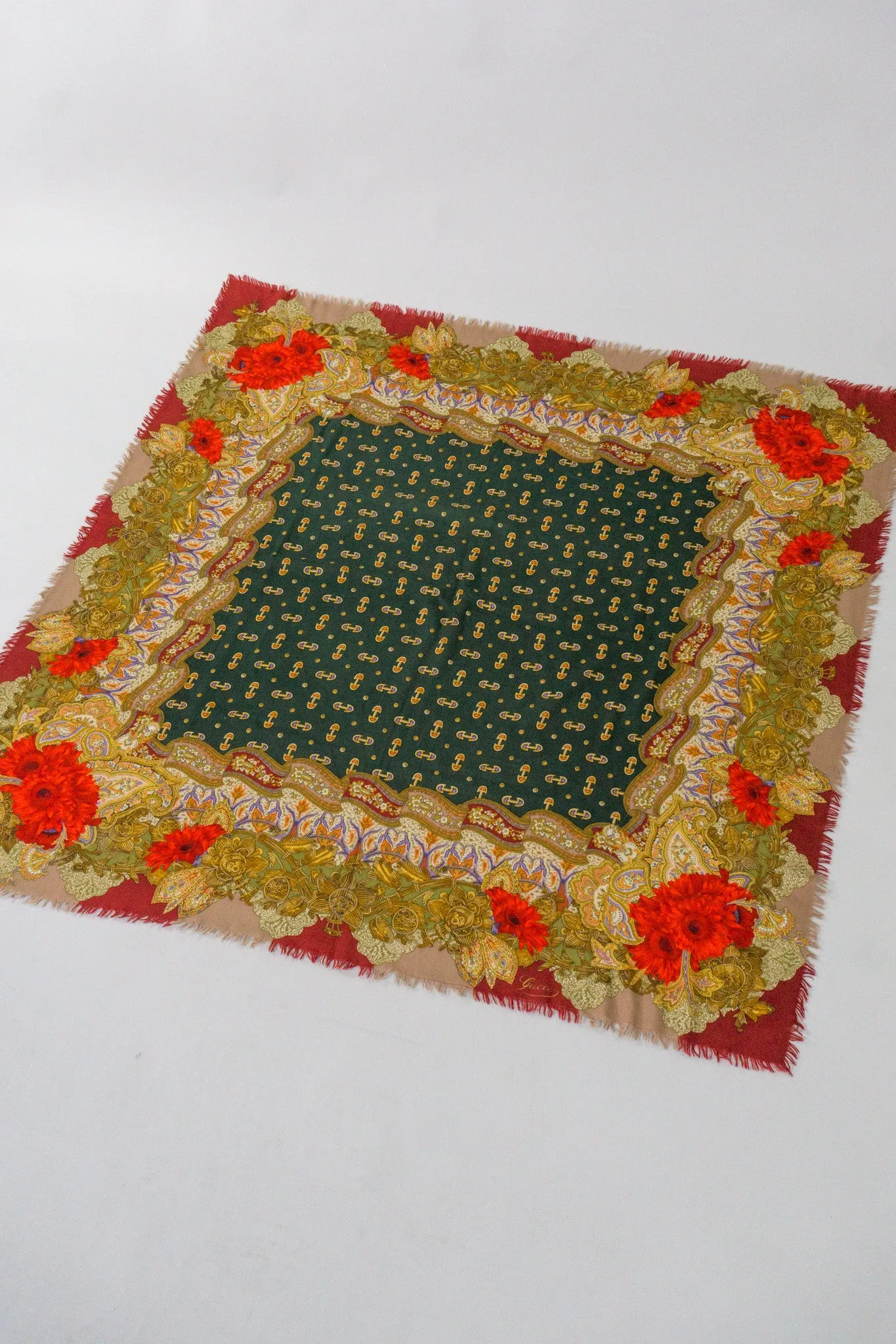 Horsebit & Gerbera Oversized Scarf