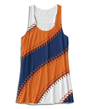 Houston Baseball Stitches Racerback Tank Top