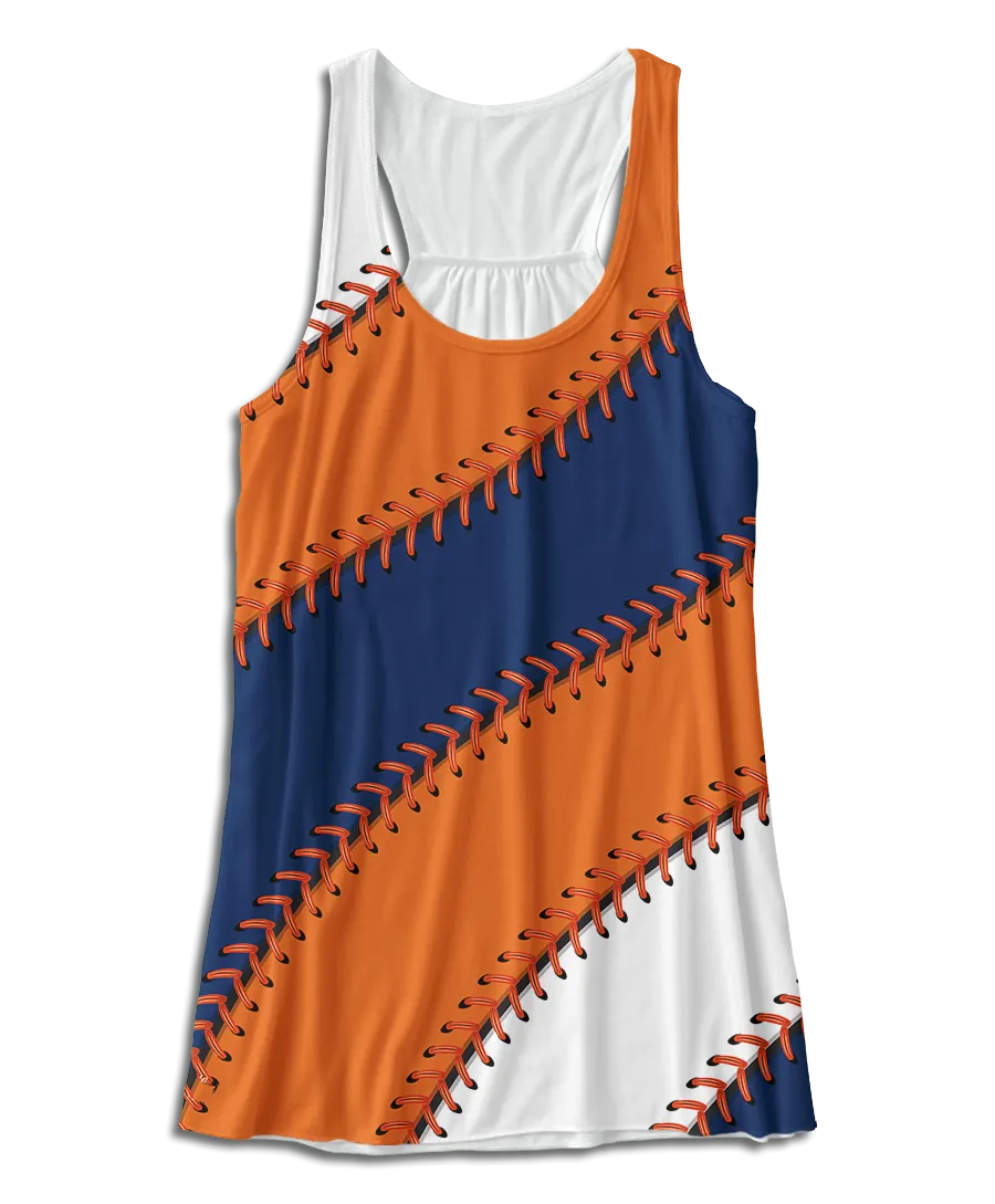 Houston Baseball Stitches Racerback Tank Top