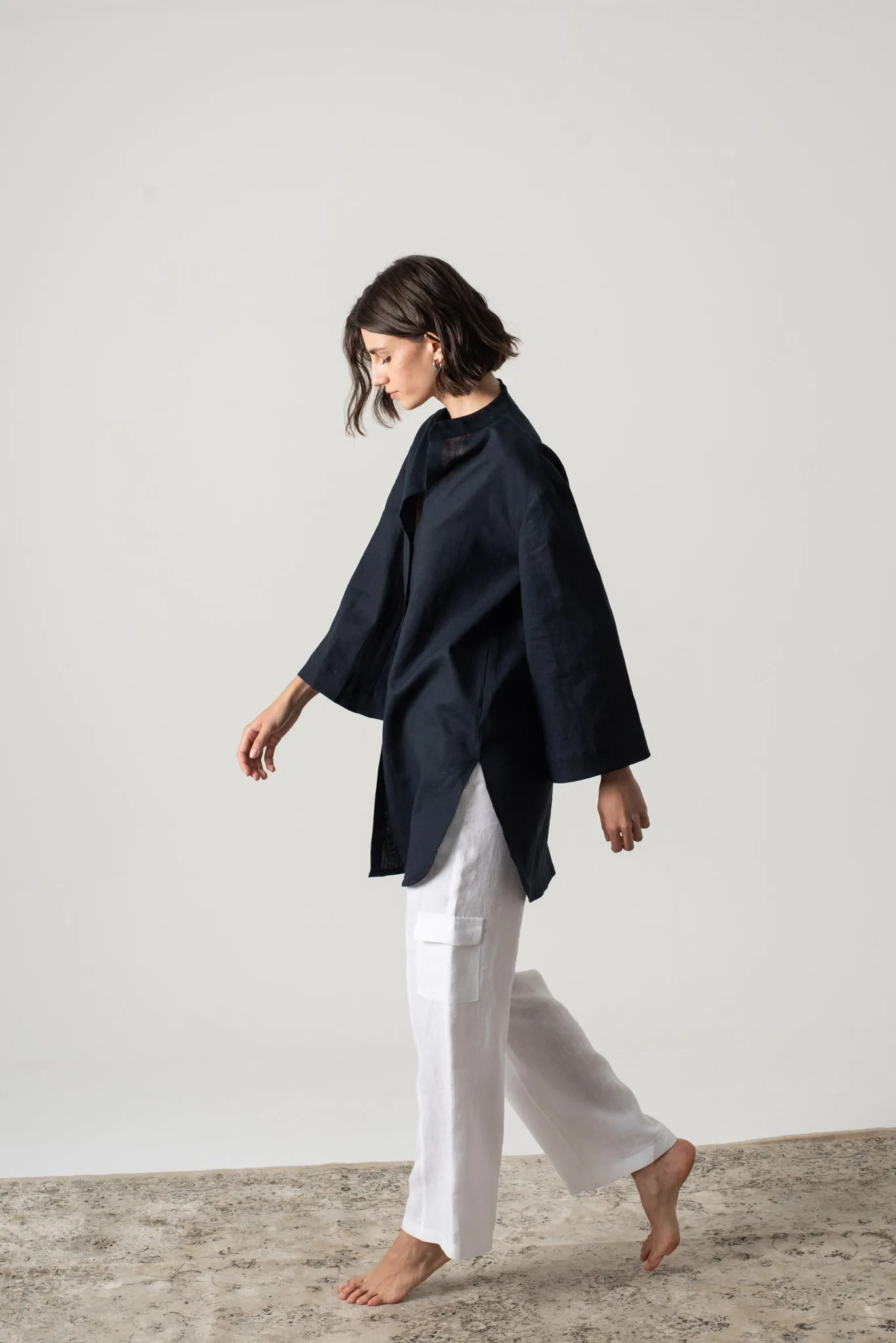 Hugo Tunic Button Shirt Navy