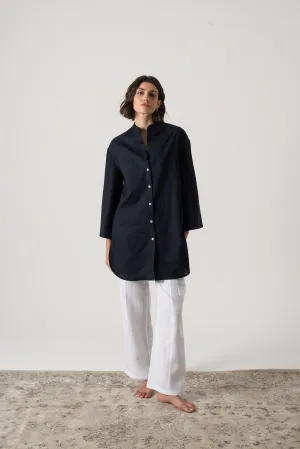 Hugo Tunic Button Shirt Navy