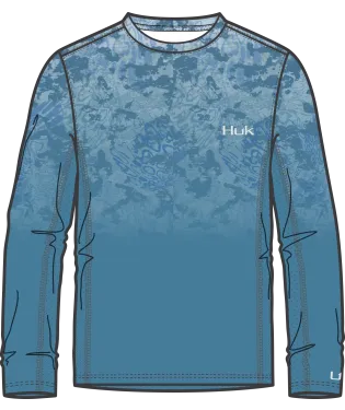 HUK ICON X TIDE CHANGE FADE LONG SLEEVE - EXUMA