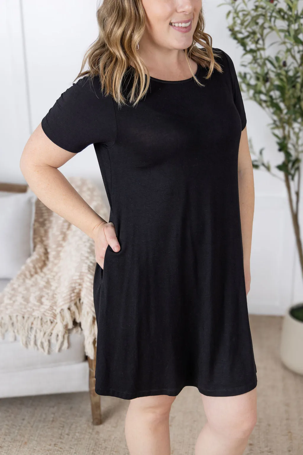 IN PRODUCTION Roxy Swing Tunic Dress - Black