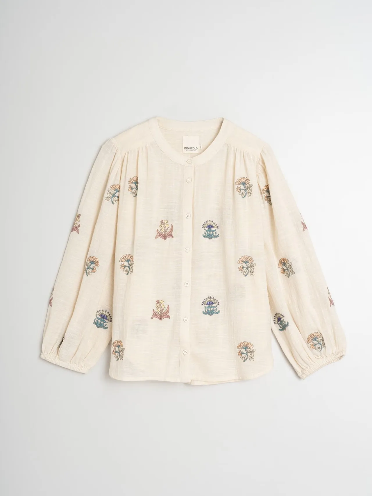 Indi Embroidered Shirt - Cream