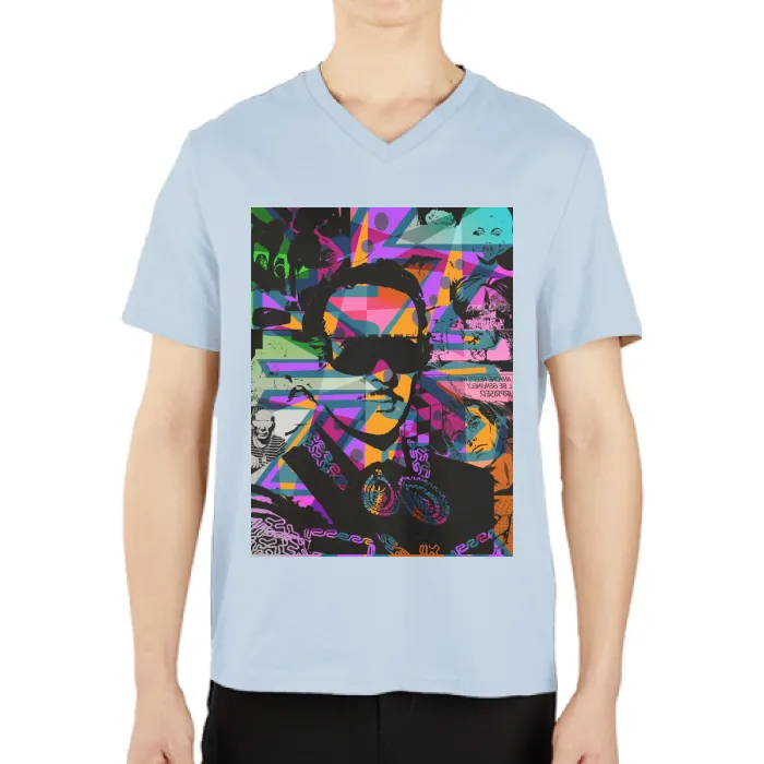 Infante DeLa Parra Men's  Casual V-Neck Short Sleeve T-Shirts