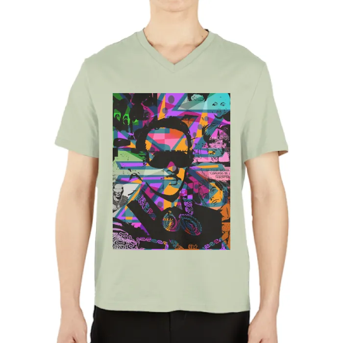Infante DeLa Parra Men's  Casual V-Neck Short Sleeve T-Shirts