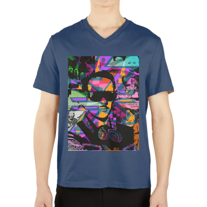 Infante DeLa Parra Men's  Casual V-Neck Short Sleeve T-Shirts