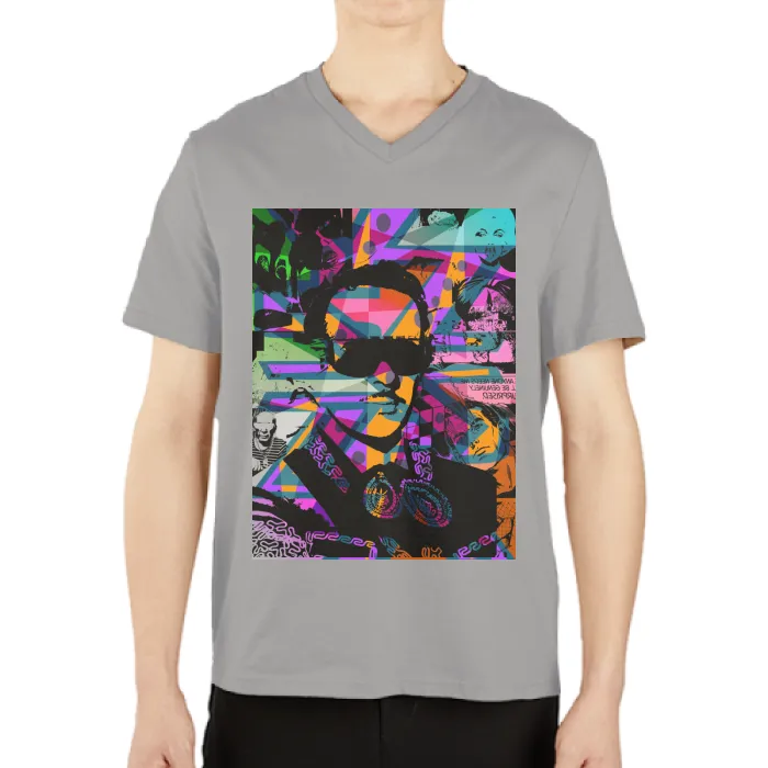 Infante DeLa Parra Men's  Casual V-Neck Short Sleeve T-Shirts