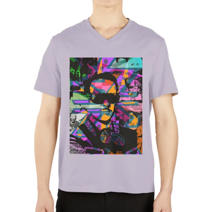 Infante DeLa Parra Men's  Casual V-Neck Short Sleeve T-Shirts