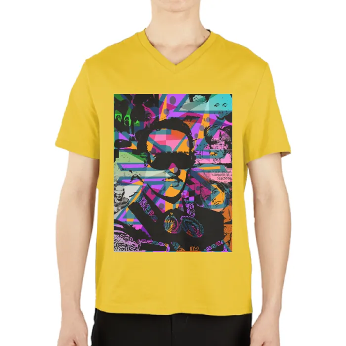 Infante DeLa Parra Men's  Casual V-Neck Short Sleeve T-Shirts