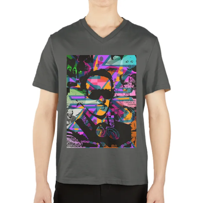 Infante DeLa Parra Men's  Casual V-Neck Short Sleeve T-Shirts