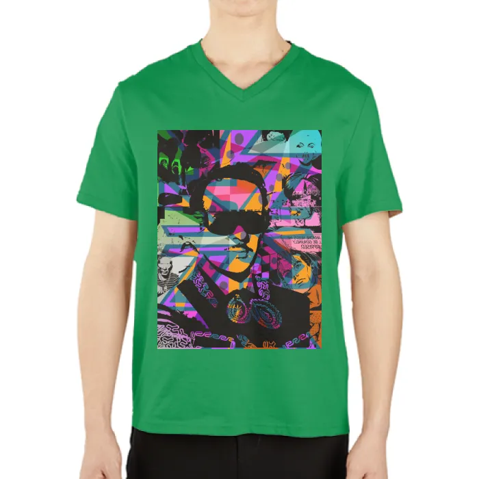 Infante DeLa Parra Men's  Casual V-Neck Short Sleeve T-Shirts