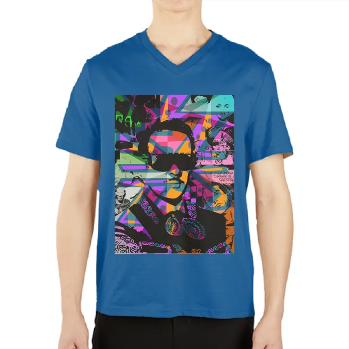 Infante DeLa Parra Men's  Casual V-Neck Short Sleeve T-Shirts