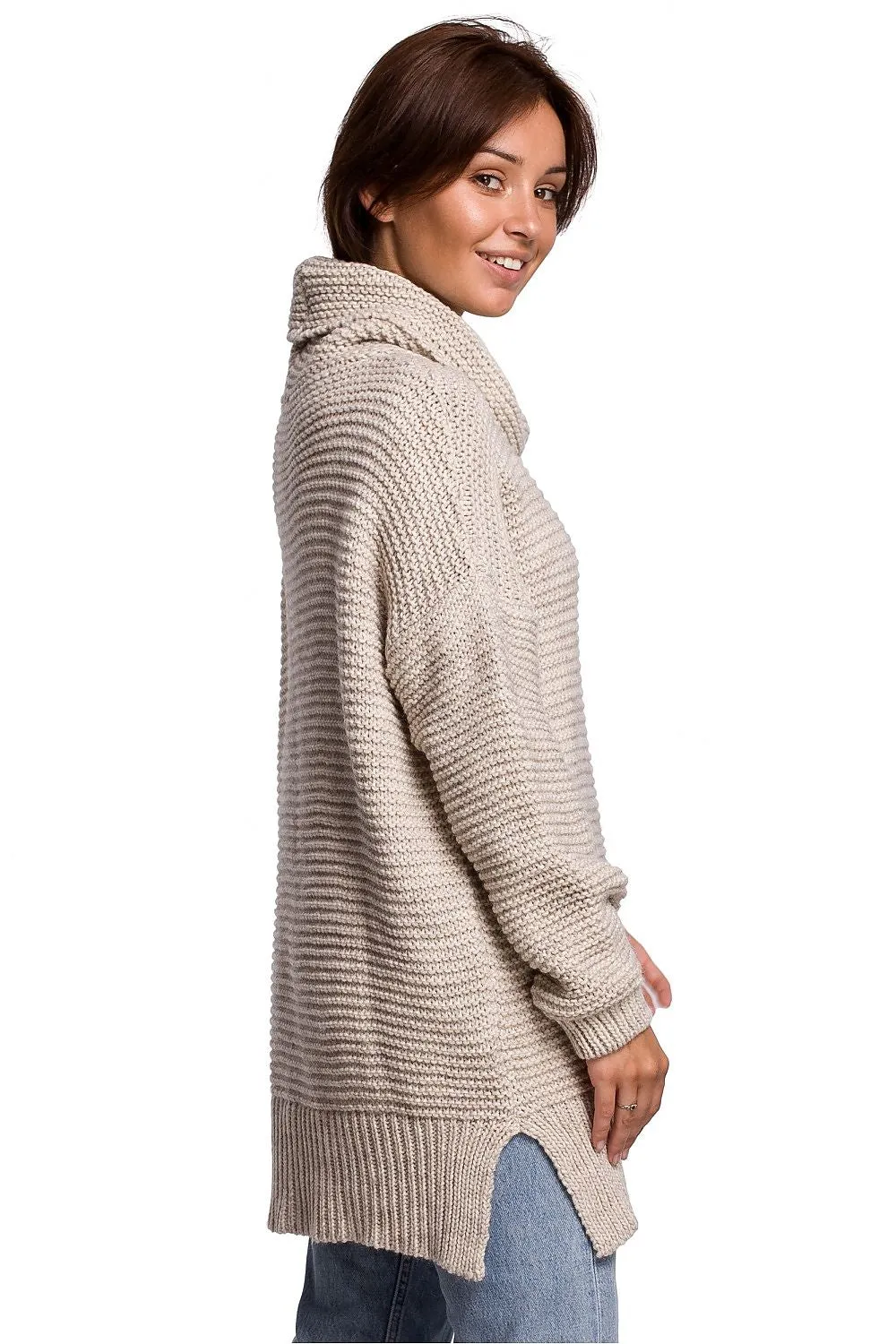 Intriguing Weave Turtleneck Sweater