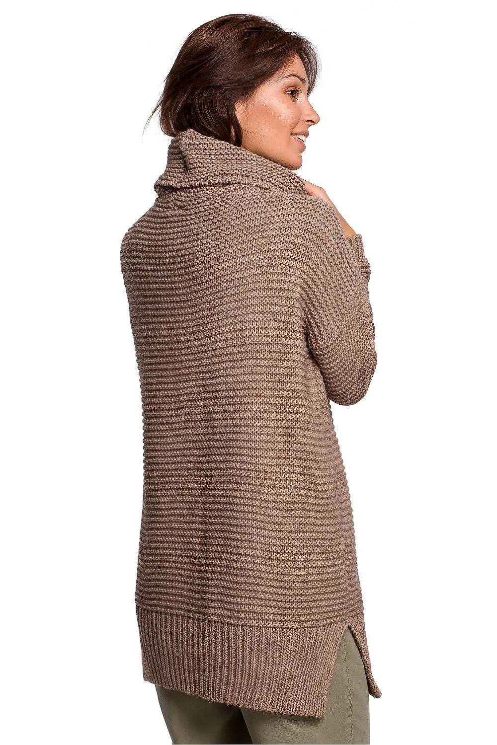 Intriguing Weave Turtleneck Sweater