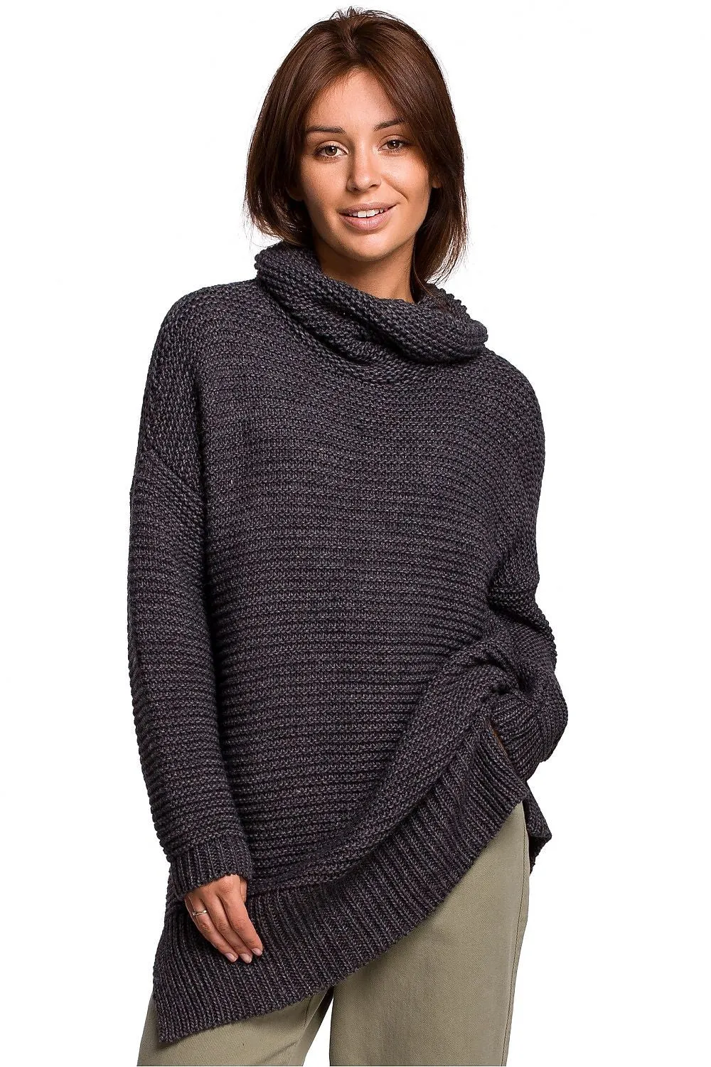 Intriguing Weave Turtleneck Sweater