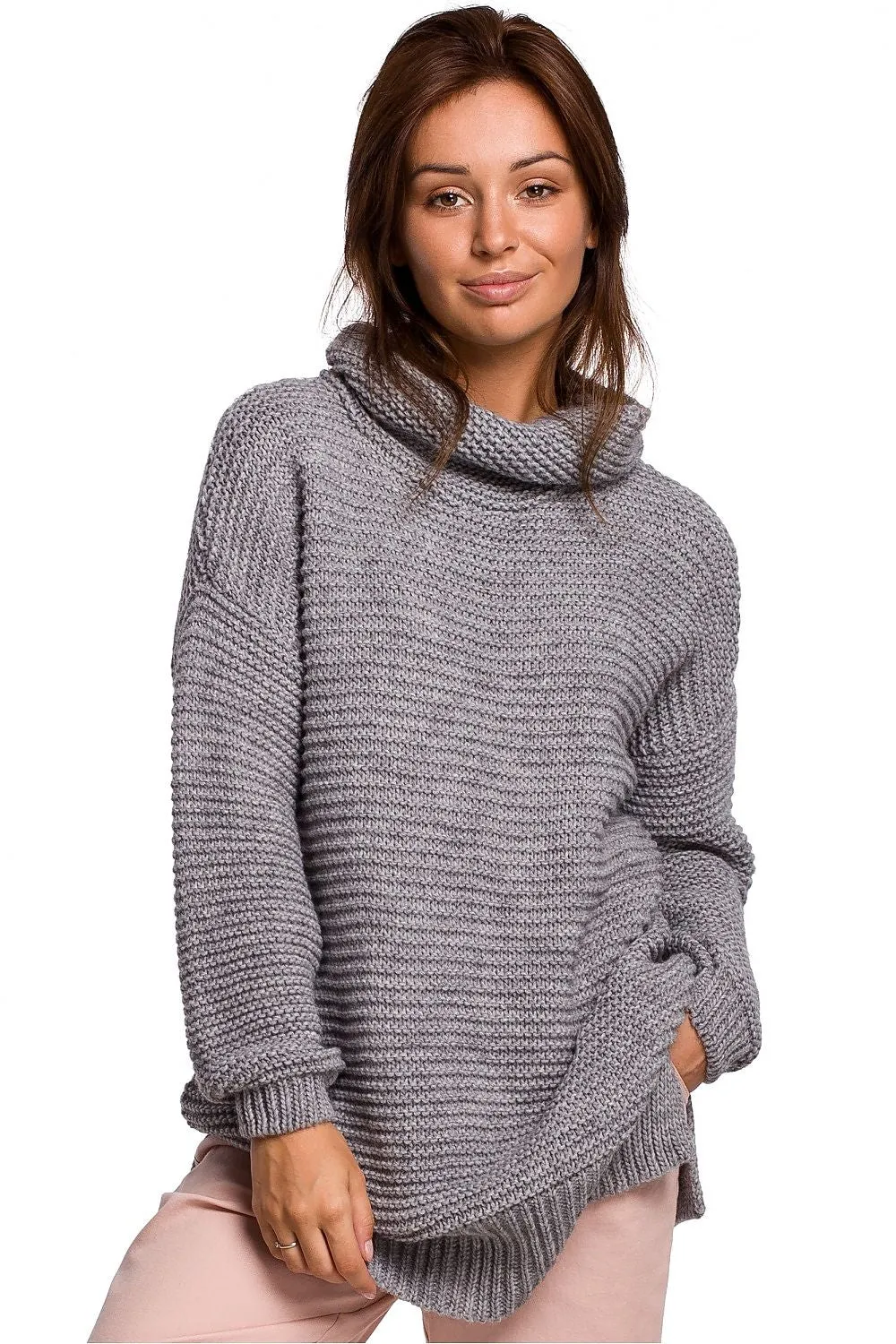 Intriguing Weave Turtleneck Sweater