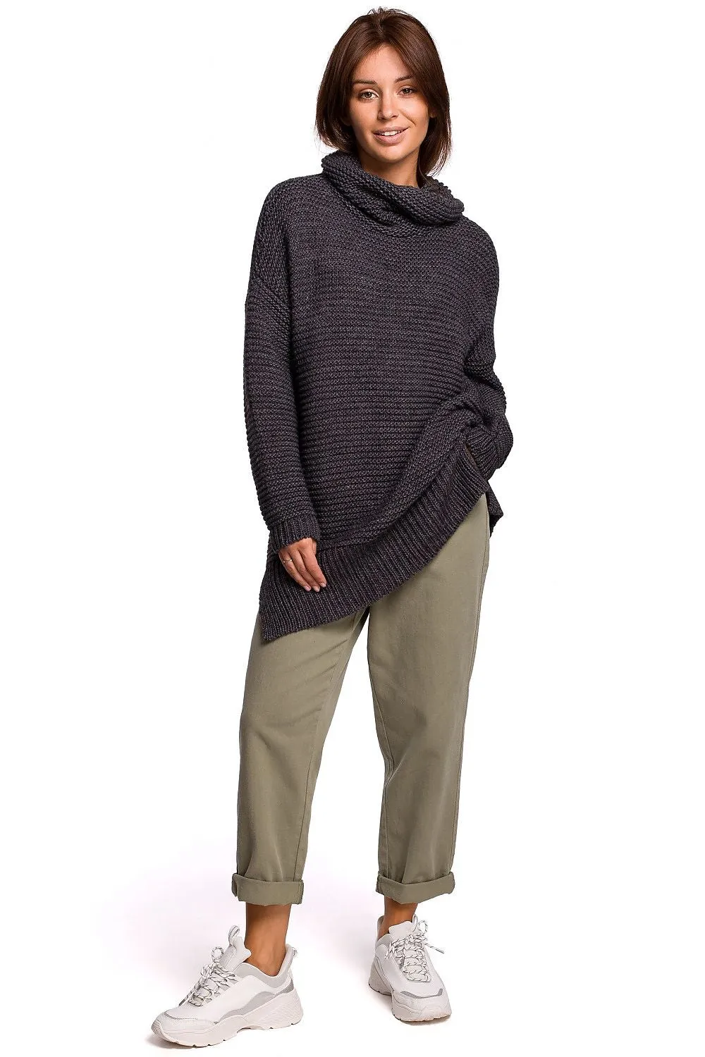 Intriguing Weave Turtleneck Sweater
