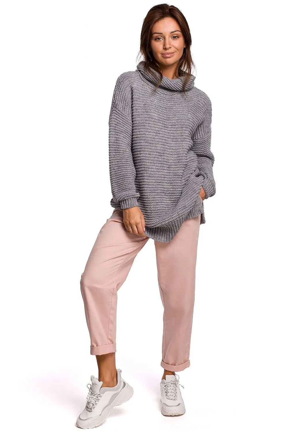 Intriguing Weave Turtleneck Sweater