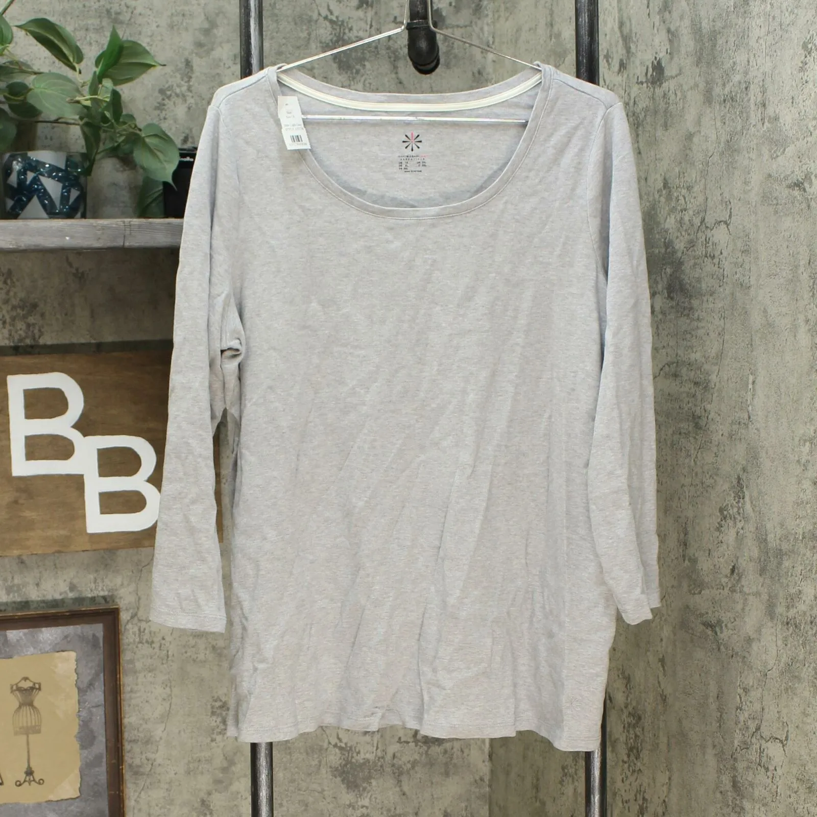 Isaac Mizrahi Live! Plus Size Essentials Pima Cotton Long Sleeve Tunic Top