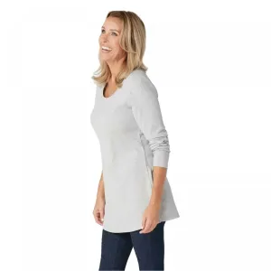 Isaac Mizrahi Live! Plus Size Essentials Pima Cotton Long Sleeve Tunic Top