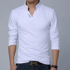 iSurvivor Men T shirts Long Sleeves Men T Shirts Cotton Casual 2018 Fashion Solid Men V Neck Slim Fitness T shirts Plus Size 5XL