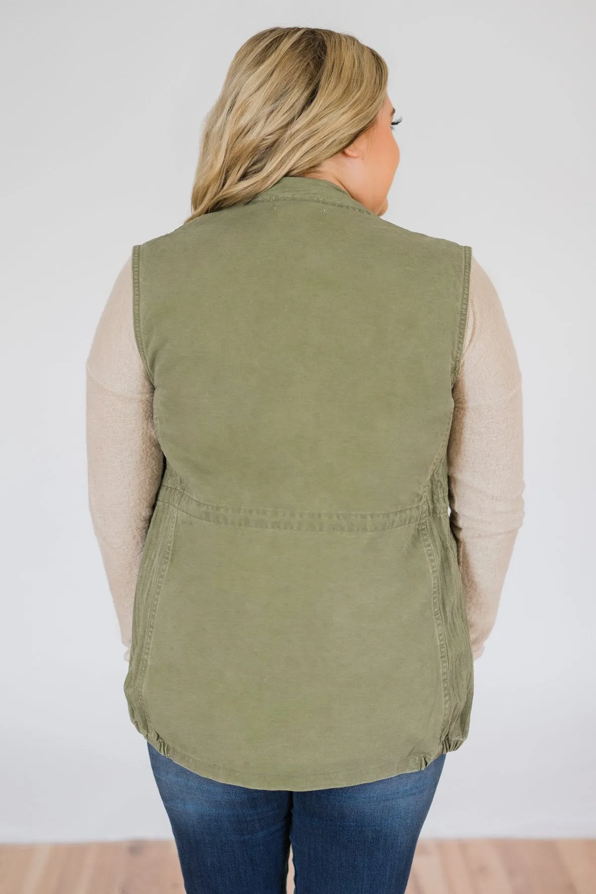 It's in the Details Utility Vest- Deep Sage