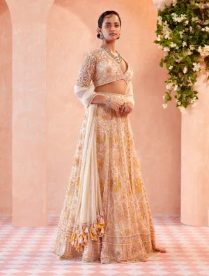 Ivory Belora Embroidered Lehenga Set