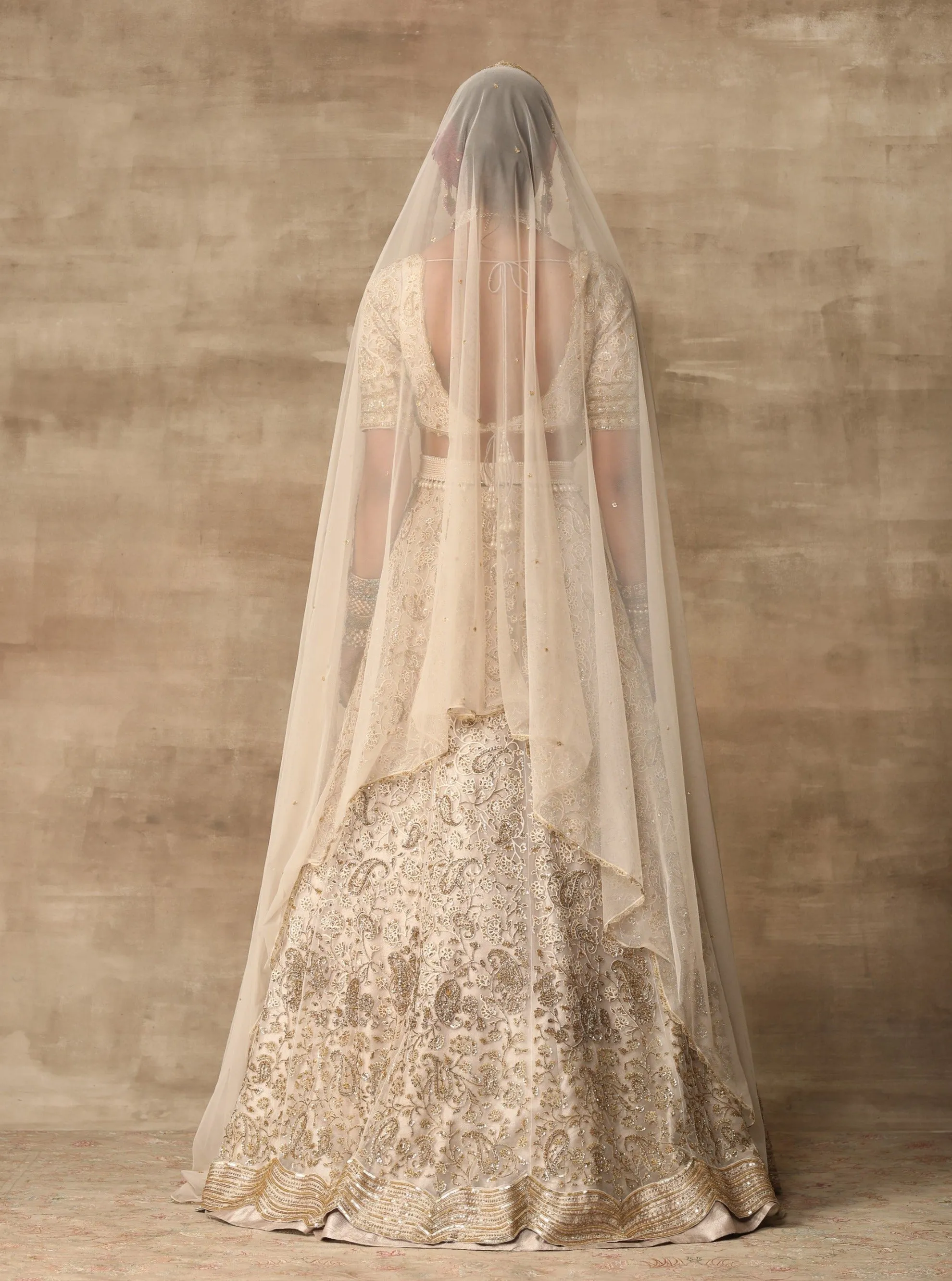 Ivory Paisely Embroidered Lehenga Set