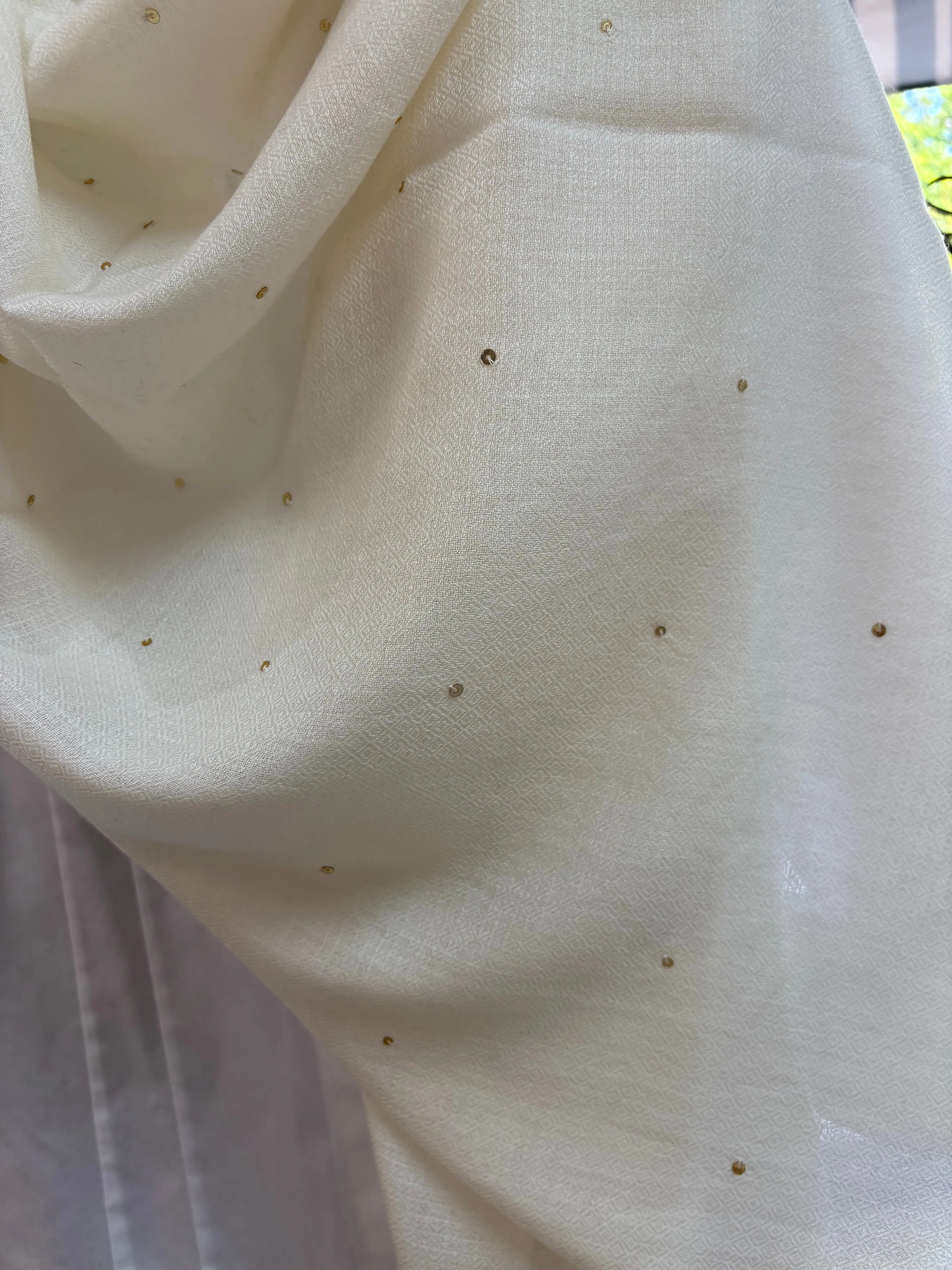 Janavi Ivory Seabed Splendor Shawl