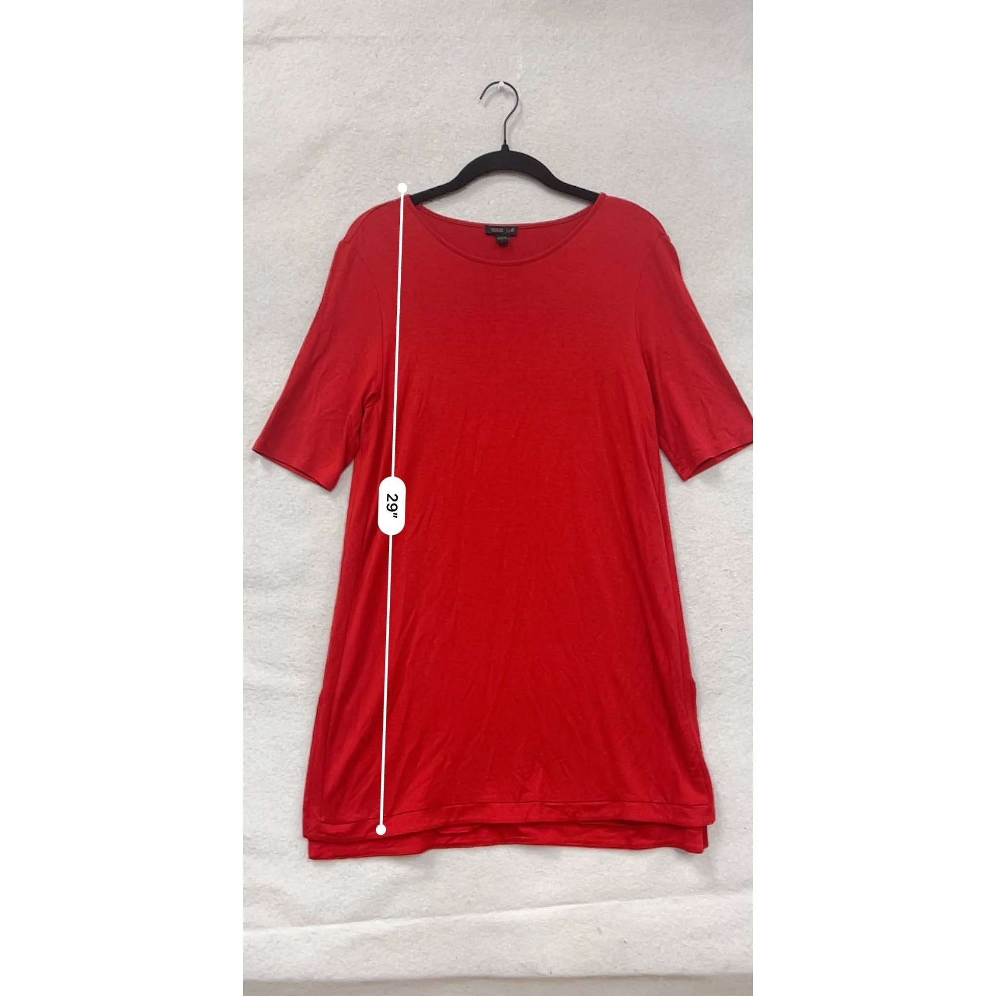 J.Jill Womens Red Short Sleeve Tunic Top Small #8187