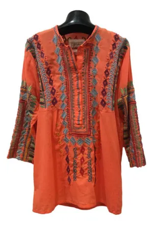 Johnny Was Isla Coral Blouse