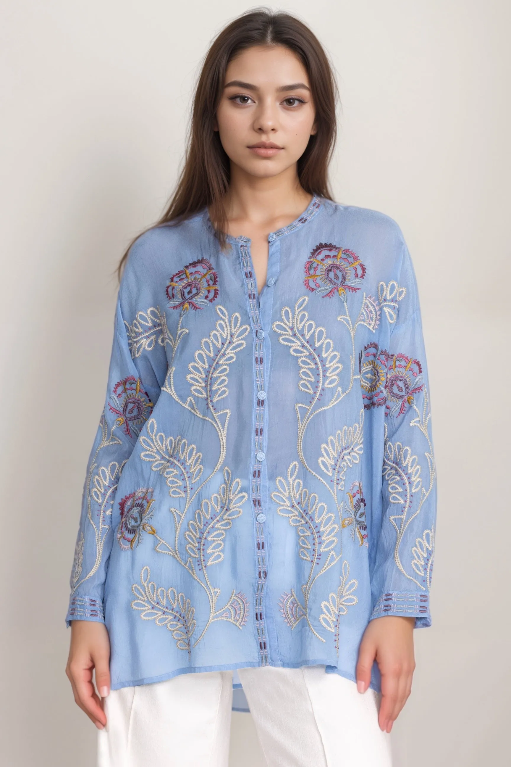 Johnny Was Martina Slim Audrey Tunic Top C21124 *