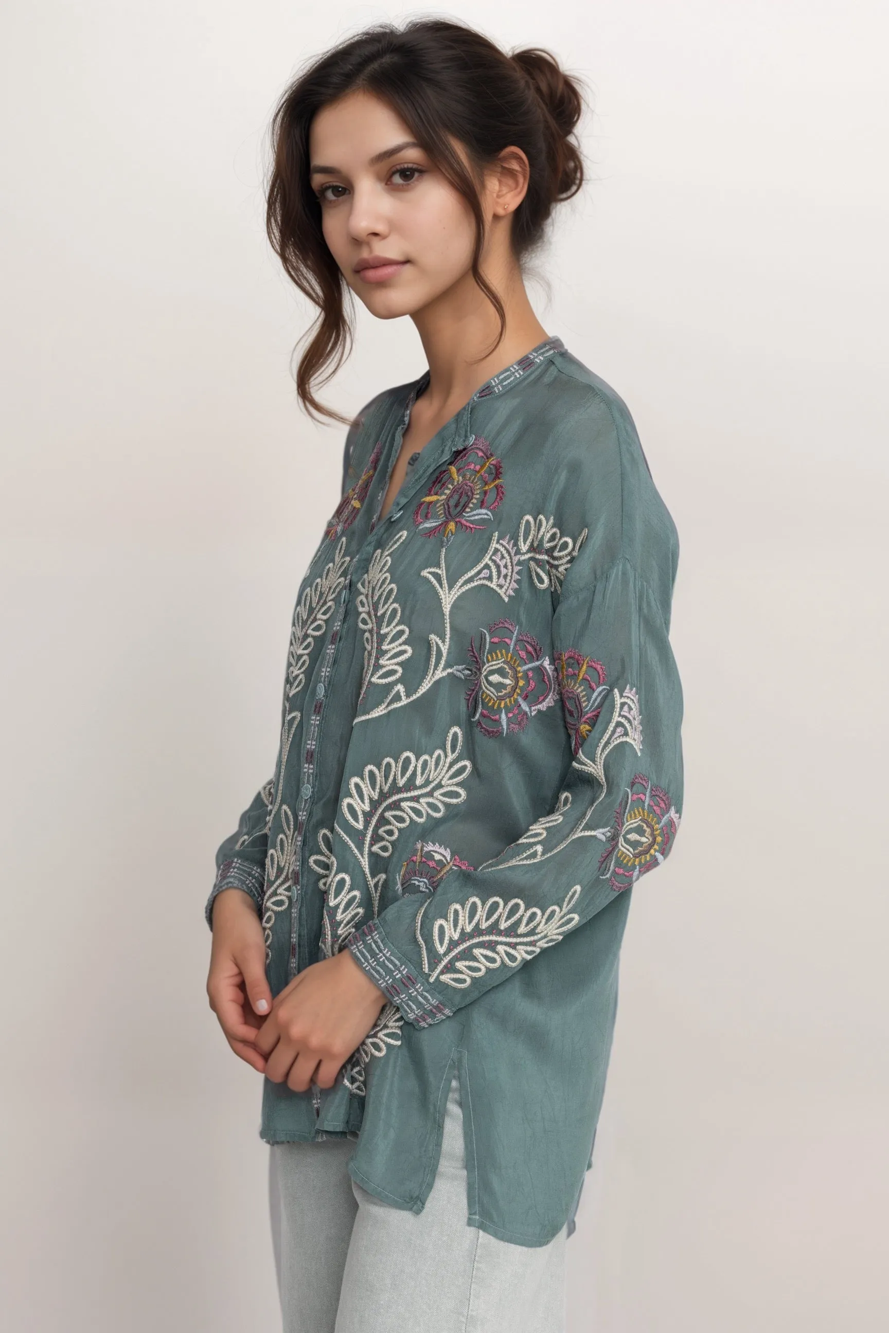 Johnny Was Martina Slim Audrey Tunic Top C21124 *