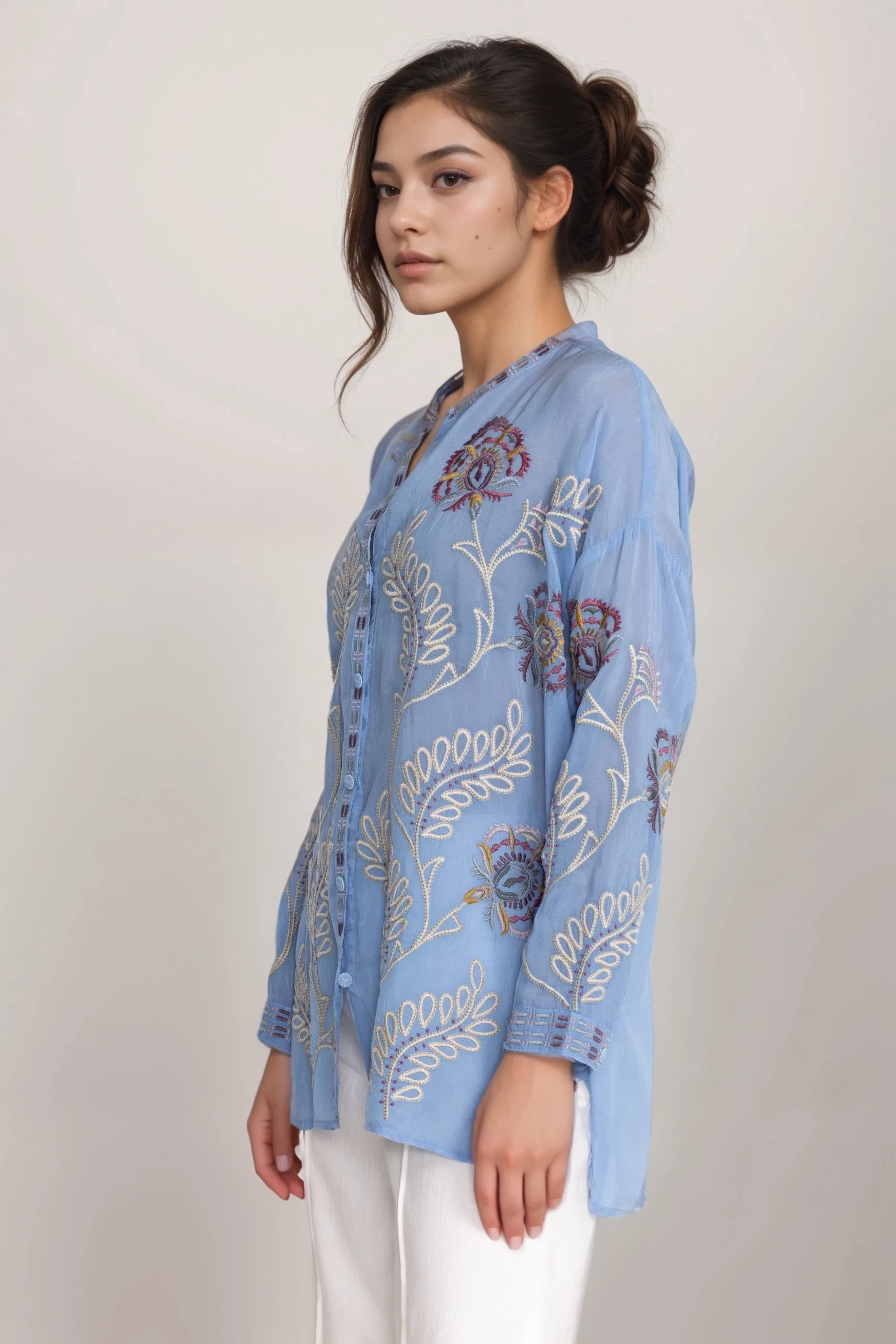 Johnny Was Martina Slim Audrey Tunic Top C21124 *