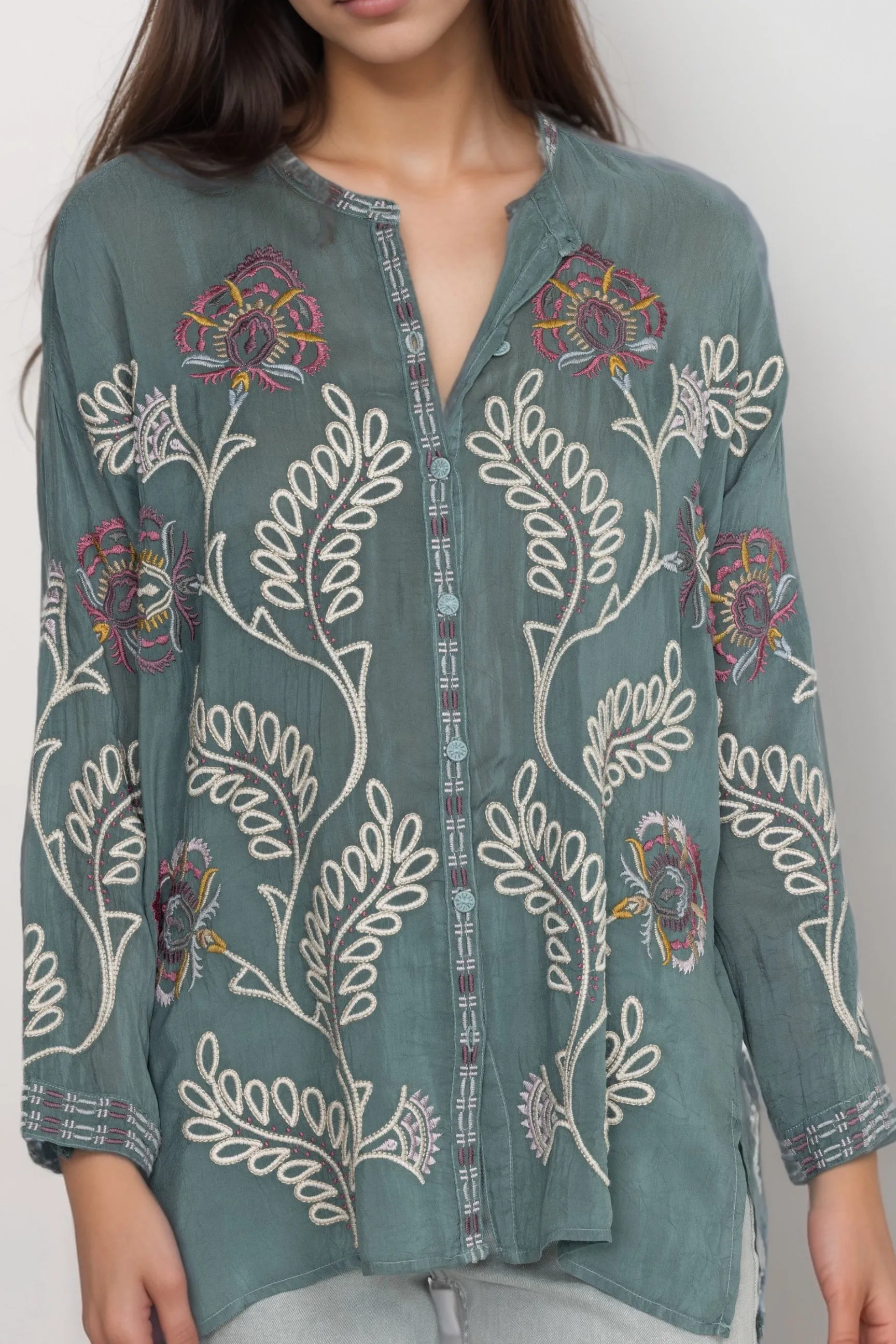 Johnny Was Martina Slim Audrey Tunic Top C21124 *