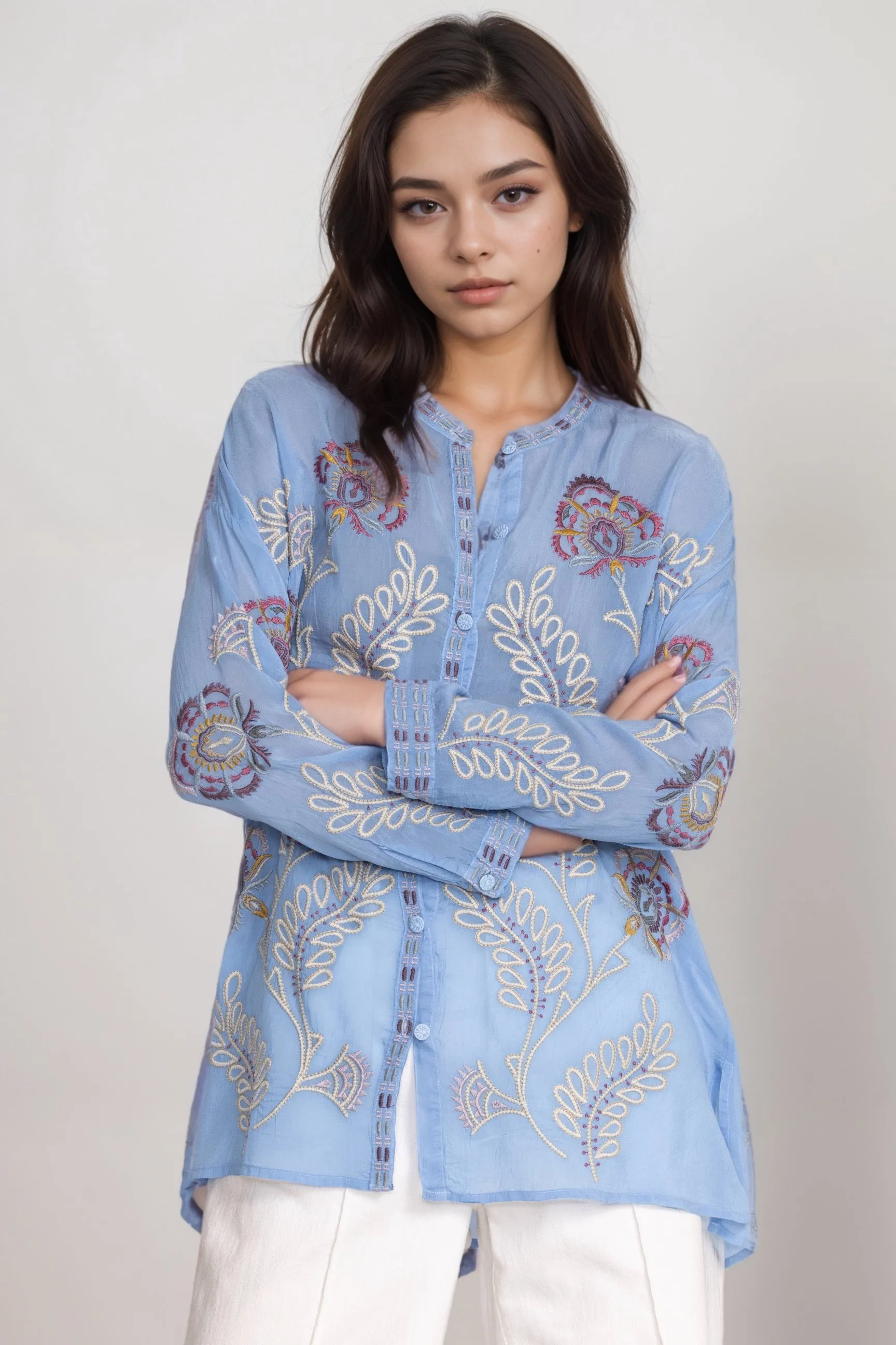 Johnny Was Martina Slim Audrey Tunic Top C21124 *