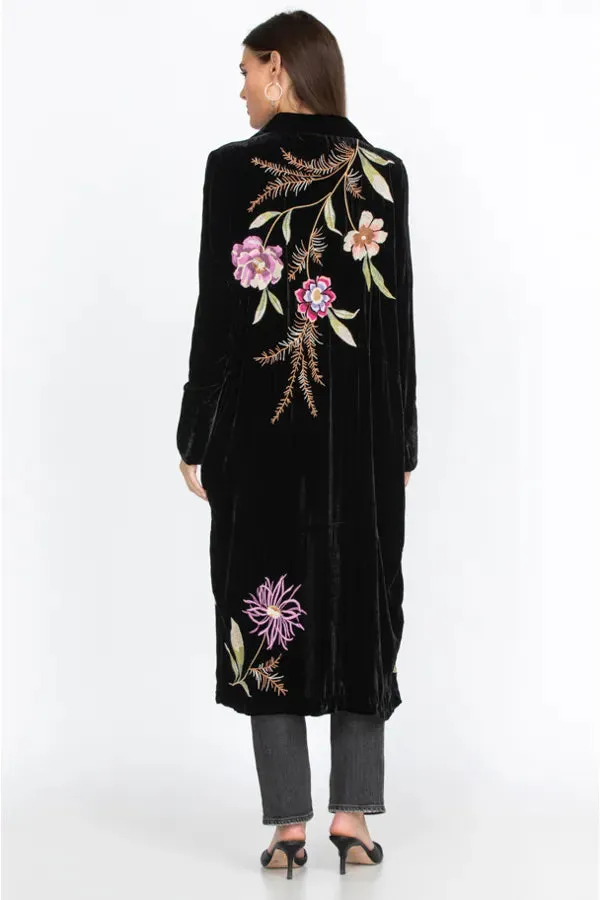 Johnny Was Meriah Relaxed Trapunto Tunic Long Sleeve Floral Golden Hour Top New