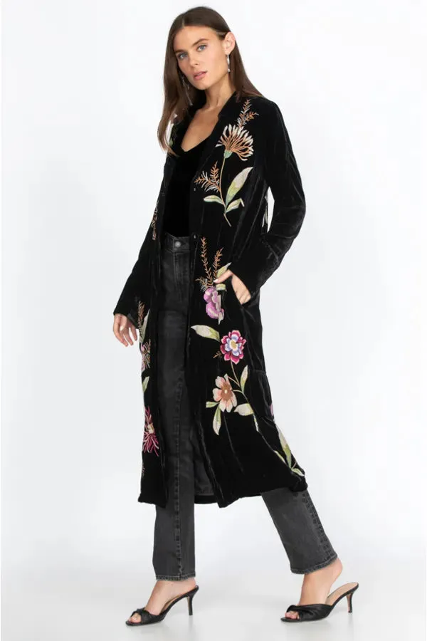 Johnny Was Meriah Relaxed Trapunto Tunic Long Sleeve Floral Golden Hour Top New